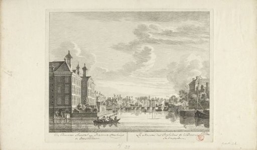 View of the Binnen-Amstel and the Deacon's Orphanage in Amsterdam