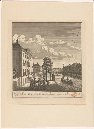 View of Corvershof in Amsterdam, looking towards the Binnen-Amstel