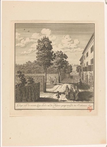 View of part of the garden of Corvershof in Amsterdam