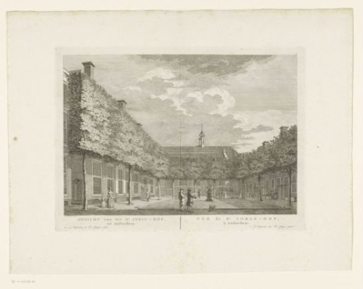 View of the Courtyard of the Sint-Jorishof and the Walloon Church in Amsterdam