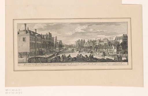 View of the Houtgracht with the Oudezijds Huiszittenhuis in Amsterdam