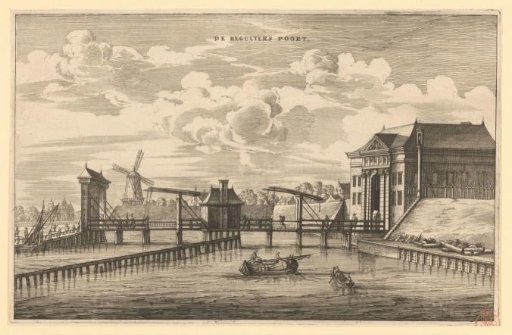 View of the Third Regulierspoort in Amsterdam
