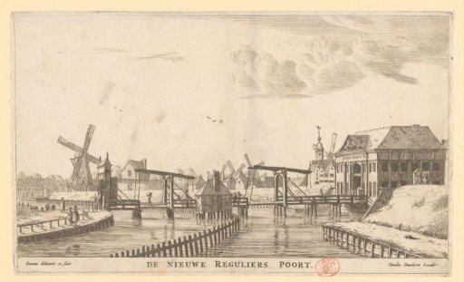 View of the Third Reguliers Gate in Amsterdam