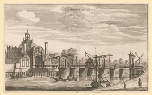 View of the Second Sint-Antoniespoort in Amsterdam