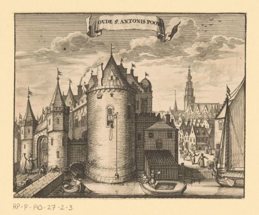 View of the First Sint-Antoniespoort in Amsterdam