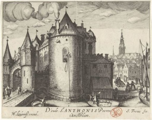 View of the First St. Anthony's Gate in Amsterdam