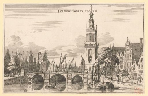 View of the Jan Roodenpoort Tower in Amsterdam