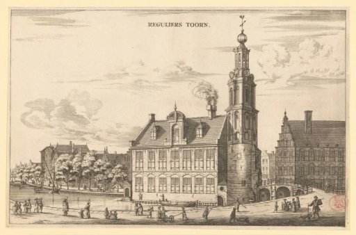 View of the Munttoren in Amsterdam
