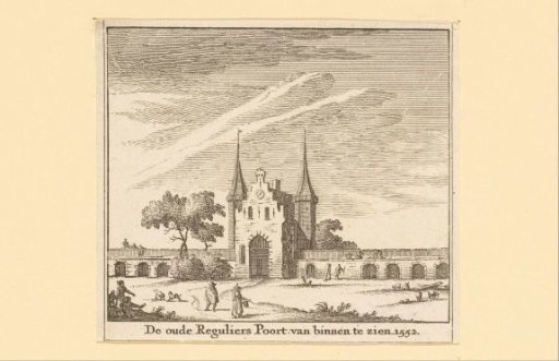 View of the First Reguliers Gate in Amsterdam, 1552