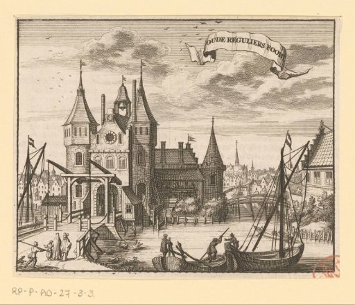 View of the First Regulierspoort in Amsterdam