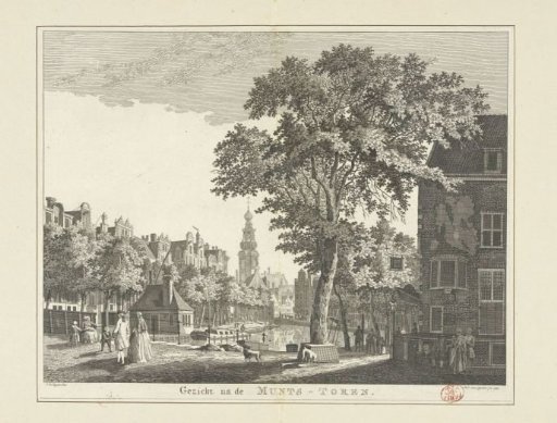 View of the Munttoren in Amsterdam