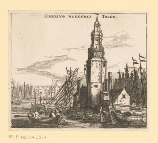 View of the Haringpakker Tower in Amsterdam
