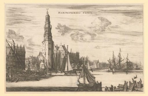 View of the Haringpakkerstoren in Amsterdam