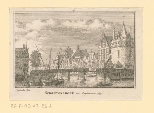 View of the Schreierstoren in Amsterdam, 1650