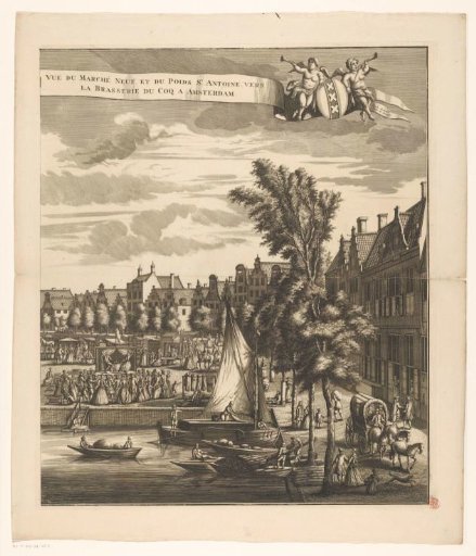 View of the Nieuwmarkt in Amsterdam (right part)