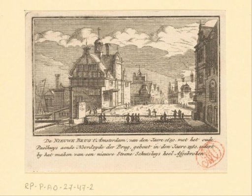 View of the Paalhuis and the Nieuwe Brug in Amsterdam, 1650