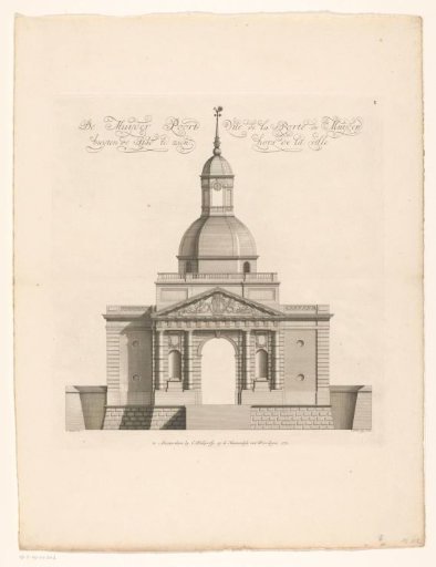 Facade of the Second Muiderpoort in Amsterdam, outside the city