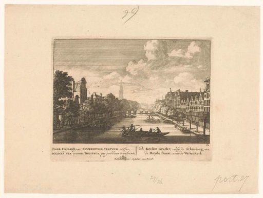 View of the Keizersgracht, seen from the Huidenstraat