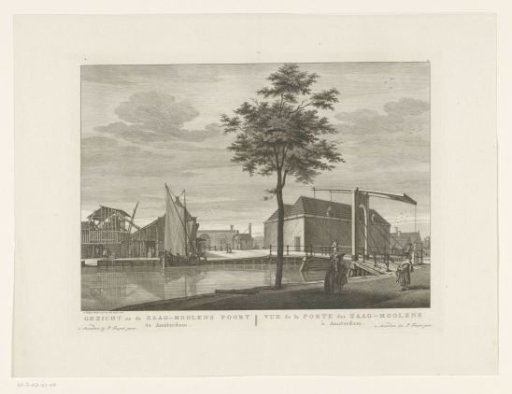 View of the Zaagmolenpoort in Amsterdam