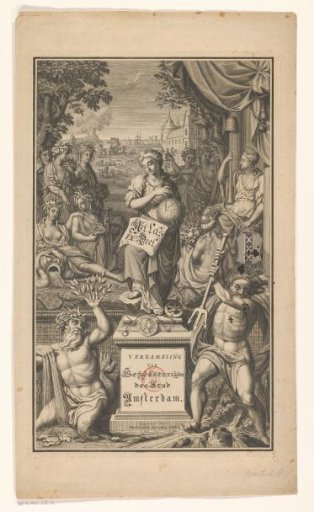 Title Print for Portfolio 28 of the Atlas Ottens (Amsterdam, Part 9: Historical Events, Persons, etc.)