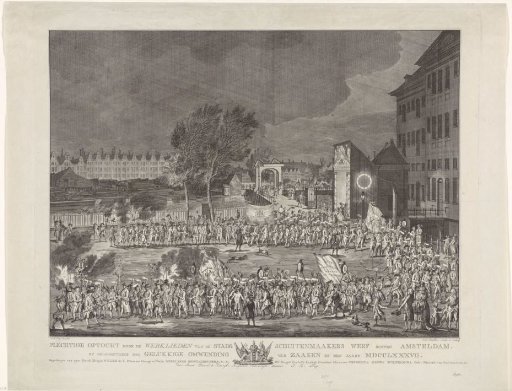 Procession of Workers from the City Boatmakers' Yard on Kattenburgerplein in Amsterdam, 1787