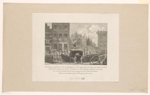 Funeral procession of Wolter Jan Gerrit baron Bentinck, 1781