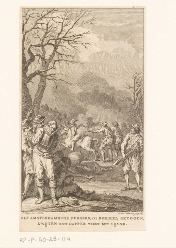 Eleven Amsterdam citizens fight against the army of Hendrik van den Bergh in the Veluwe, 1624
