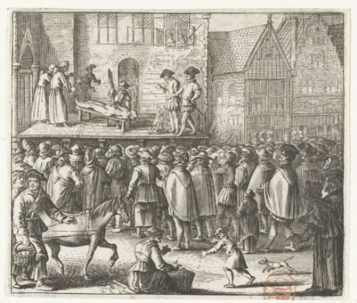 Execution of the Anabaptists on the scaffold at the Dam, 1535