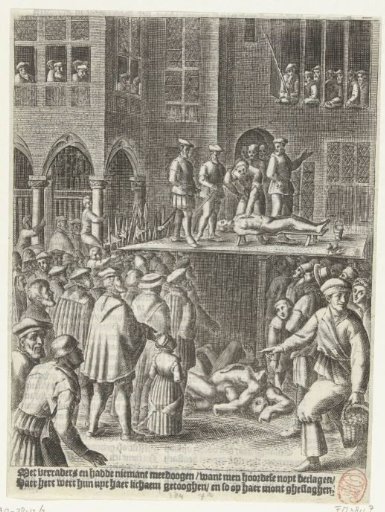 Execution of the Anabaptists on the scaffold at the Dam, 1535