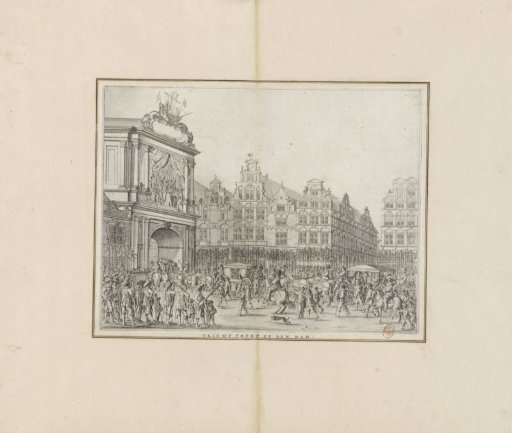 Arrival of the Procession with Maria de' Medici at the Triumphal Arch at the Vijgendam, 1638