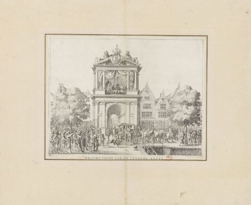 Arrival of the Procession with Maria de' Medici at the Triumphal Arch at the Varkenssluis, 1638