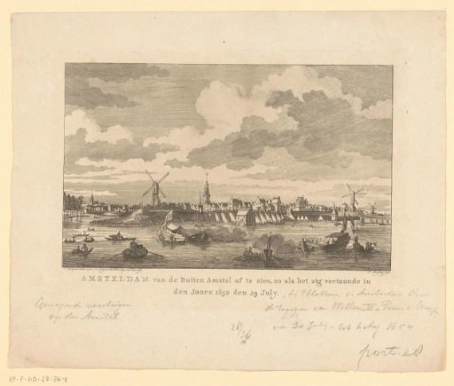 View of Amsterdam from the Buiten-Amstel, 1650