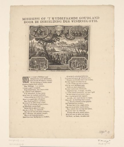 The goldland Mississippi famous for wind speculation, 1720