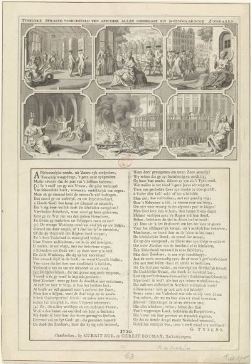 Allegorical Print with Six Punishments for the Crime of Sodomy