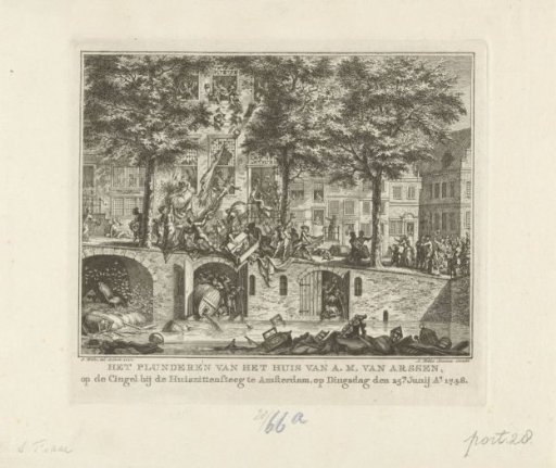 Plundering of the house of A.M. van Arssen in Amsterdam, 1748