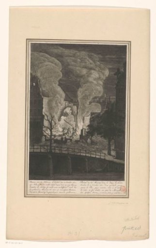 Fire on the Waalseiland in Amsterdam, 1670