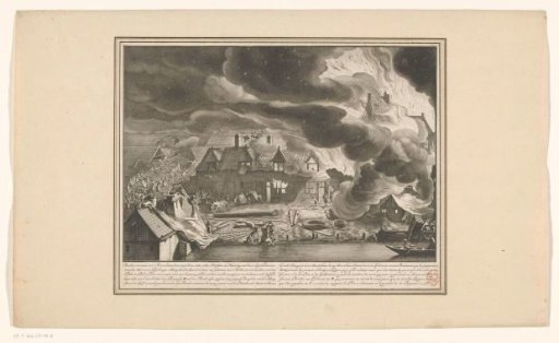 Fire in the Linen Drying Grounds on the Rampart at the Smallepadsgracht, 1680