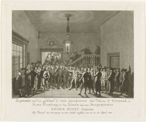 Deputation from the Crossbow Guilds in Amsterdam to Hendrik Danielsz. Hooft, 1787