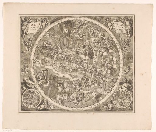 Celestial map with Christian constellations