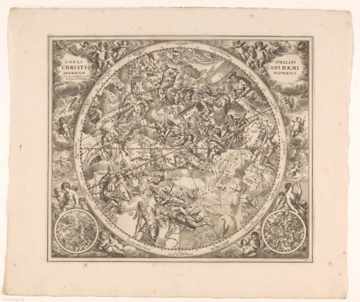 Celestial map with Christian constellations