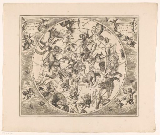 Celestial map with the northern constellations