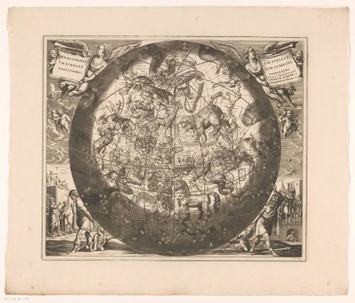 Celestial map with the northern constellations