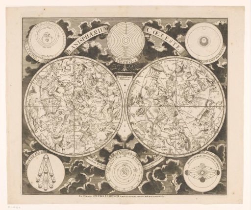 Celestial Chart with the Northern and Southern Constellations