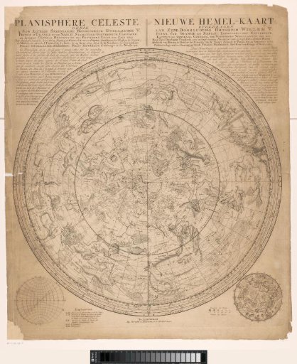 Celestial map with the constellations