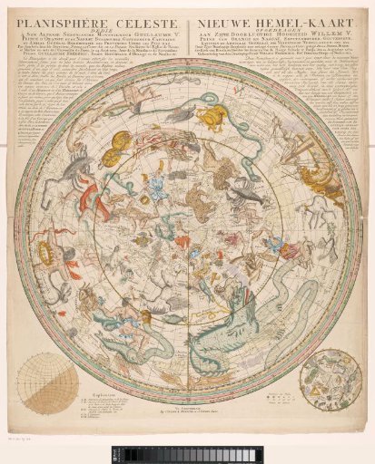 Celestial map with the constellations