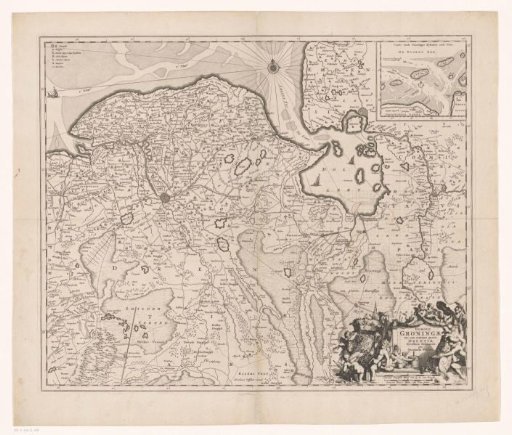 Map of the province of Groningen and part of Drenthe