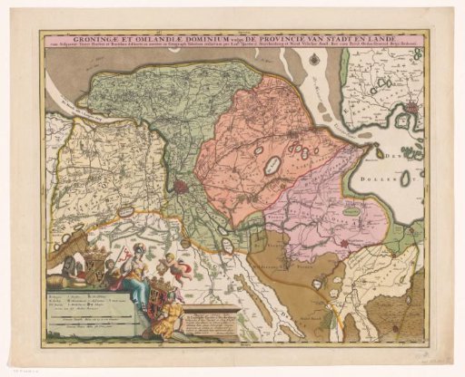 Map of the province of Groningen