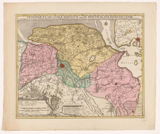 Map of the province of Groningen