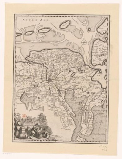 Map of the province of Groningen