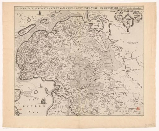 Map of Friesland, Overijssel and Groningen